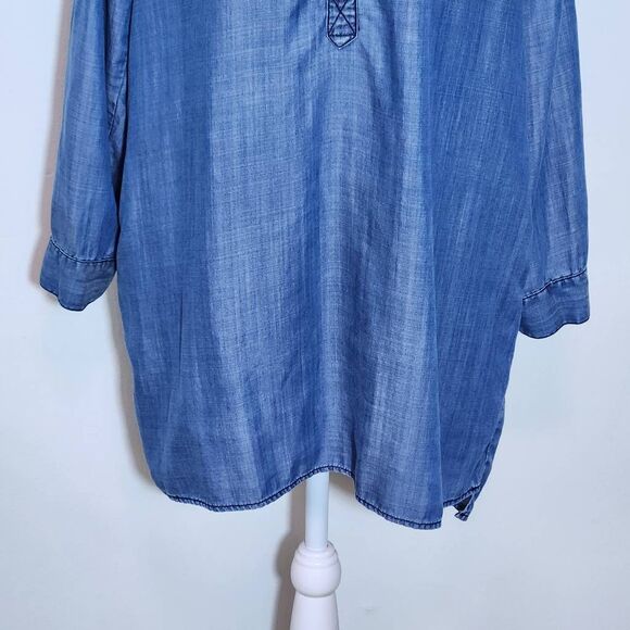 Velvet Heart Chambray Mini Shirt Dress Size Large Chambray Mini Dress - Picture 4 of 9